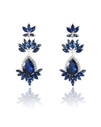 Style Diva Blue Stone Earrings